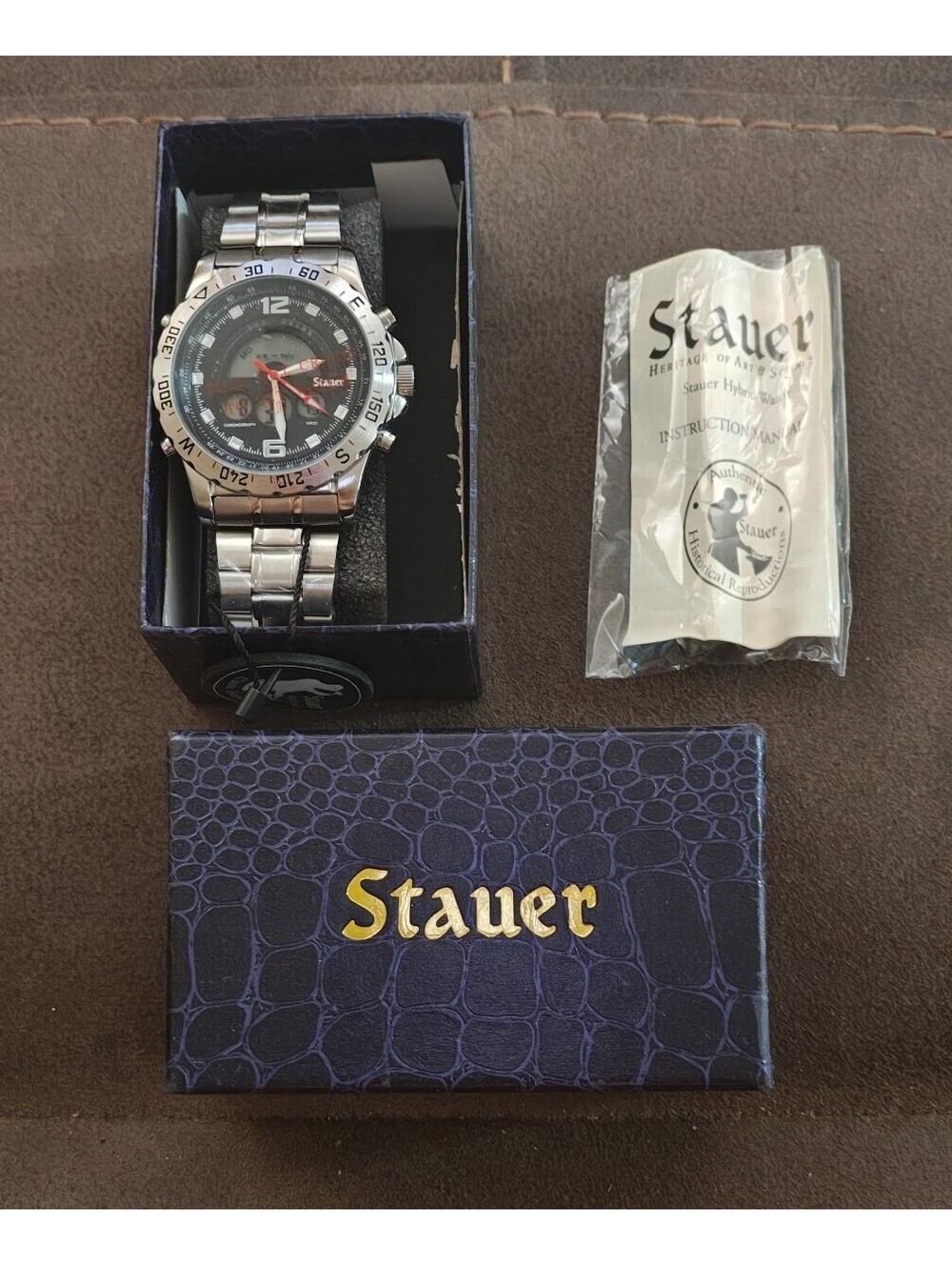 Stauer Compendium Hybrid Men's Watch (Model 19093) New In Box